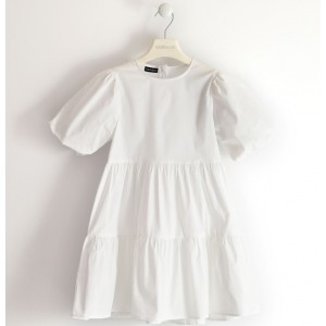 Rochie cu maneci bufante pentru fete, Sarabanda, 0.4725PV22ALB