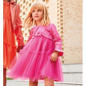 Rochie eleganta din tull pentru fete, Sarabanda, 0.6241PV23FU Rochie eleganta din tull pentru fete, Sarabanda, 0.6241PV23FU