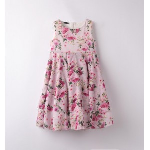 Rochie eleganta cu imprimeu floral pentru fete, Sarabanda, 0.6426PV23MV Rochie eleganta cu imprimeu floral pentru fete, Sarabanda, 0.6426PV23MV
