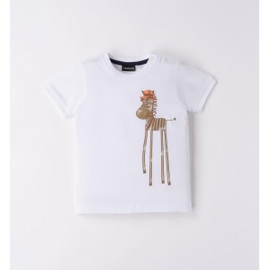 Tricou cu imprimeu pentru baiat, Sarabanda, 0.6517PV23ALB