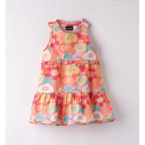 Rochie cu imprimeut multicolor pentru fetite, Sarabanda, 0.6568PV23CO Rochie cu imprimeut multicolor pentru fetite, Sarabanda, 0.6568PV23CO