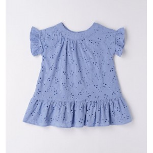 Rochie broderie pentru fetite, Sarabanda, 0.6587PV23BL Rochie broderie pentru fetite, Sarabanda, 0.6587PV23BL