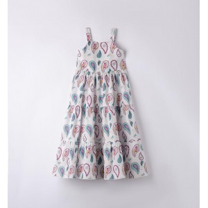 Rochie cu imprimeu floral model lung pentru fete, Sarabanda, 0.6814PV23MV Rochie cu imprimeu floral model lung pentru fete, Sarabanda, 0.6814PV23MV