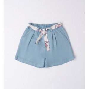 Pantaloni scurti din in pentru fetite ,Sarabanda, 0.6827PV23BL