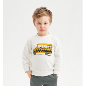 Bluza cu imprimeu pentru băieți, Sarabanda, 0.7104TI23ALB