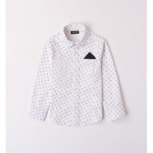 Cămașă cu imprimeu pentru băiat, Sarabanda, 0.7131TI23ALB