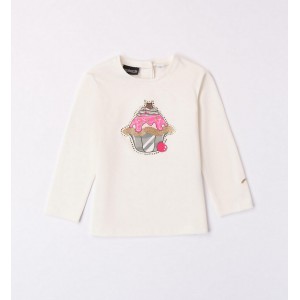 Bluza cu imprimeu pentru fetite, Sarabanda, 0.7205TI23ALB