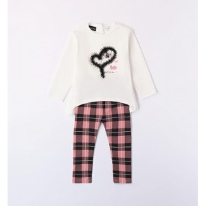 Compleu bluza și colant pentru fetite, Sarabanda, 0.7224TI23ALB