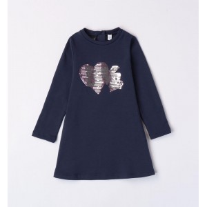 Rochie cu paiete aplicate pentru fetite, Sarabanda, 0.7239TI23BLM Rochie cu paiete aplicate pentru fetite, Sarabanda, 0.7239TI23BLM