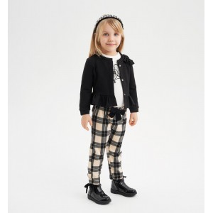 Pantaloni in carouri pentru fetite, Sarabanda, 0.7300TI23NG