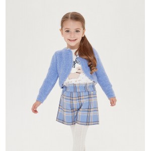 Bermude în carouri pentru fetite, Sarabanda, 0.7308TI23BL