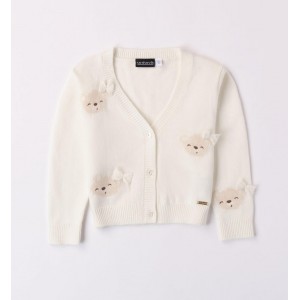 Pulover cu nasturi pentru fetite , Sarabanda, 0.7317TI23ALB Pulover cu nasturi pentru fetite , Sarabanda, 0.7317TI23ALB