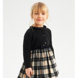 Pulover tip bolero pentru fetite , Sarabanda, 0.7337TI23NG Pulover tip bolero pentru fetite , Sarabanda, 0.7337TI23NG