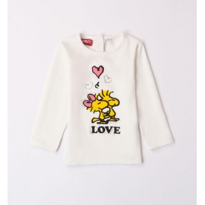 Bluza cu imprimeu pentru fetite, Sarabanda, 0.7383TI23ALB