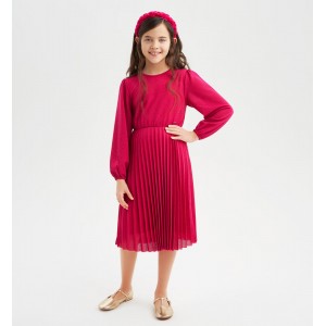 Rochie cu lunga cu fir lurex pentru fete, Sarabanda, 0.7700TI23FU Rochie cu lunga cu fir lurex pentru fete, Sarabanda, 0.7700TI23FU