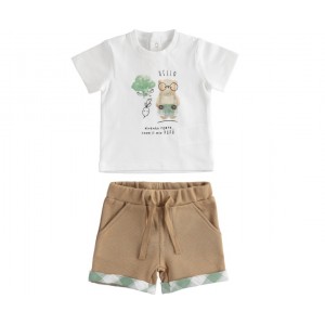Compleu tricou cu imprimeu si bermude pentru bebe baiat Mini Banda, 2671PV21VE Compleu tricou cu imprimeu si bermude pentru bebe baiat Mini Banda, 2671PV21VE