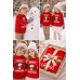 Pulover Unisex Copii Roșu, din Bumbac 100%, cu Imprimeu Festiv Christmas, 0.5174TI22RO