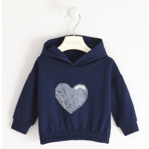 Bluza cu maneca lunga si gluga pentru fete, Sarabanda, 0.5207PV22BLM