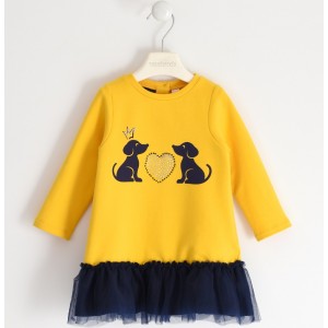 Rochita cu aplicatii frontale si tull pentru fetite, Sarabanda, 0.5223TI22GAL