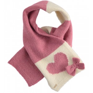 Fular cu broderie inimioara si fundita fata , Sarabanda, 0.5291TI22RZ