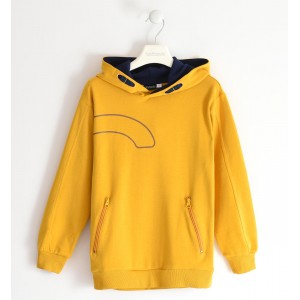 Hanorac interlock cu gluga pentru baiat, Sarabanda, 0.5314TI22GALB Hanorac interlock cu gluga pentru baiat, Sarabanda, 0.5314TI22GALB