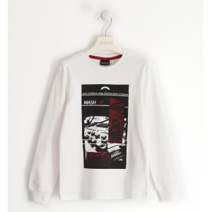 Bluza imprimeu pentru baiat, Sarabanda, 0.5330TI22ALB