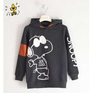 Hanorac Peanuts cu gluga pentru baiat, Sarabanda, 0.5390TI22NG Hanorac Peanuts cu gluga pentru baiat, Sarabanda, 0.5390TI22NG