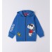 Hanorac băieți Sarabanda albastru cu glugă și imprimeu Snoopy, 100% bumbac, 0.6137PV23ABS