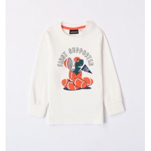 Bluza cu imprimeu pentru băieți, Sarabanda, 0.7035TI23ALB