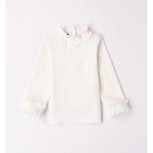 Bluza cu volane pentru fetite, Sarabanda, 0.7274TI23ALB