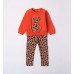 Compleu bluza și pantaloni animal print pentru fetite, Sarabanda, 0.7328TI23ORG