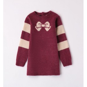 Rochie din tricot cu imprimeu pentru fetite, Sarabanda, 0.7360TI23VI Rochie din tricot cu imprimeu pentru fetite, Sarabanda, 0.7360TI23VI