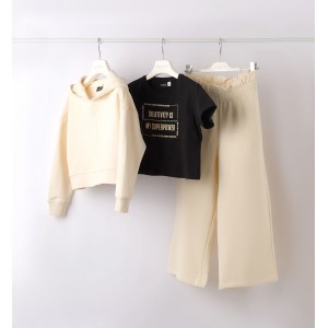 Compleu hanorac, tricou și colanți pentru fete, Sarabanda, 0.7641TI23BJ Compleu hanorac, tricou și colanți pentru fete, Sarabanda, 0.7641TI23BJ
