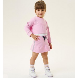 Compleu hanorac, tricou si fusta pentru fetite, Sarabanda, 0.8202PV24MV