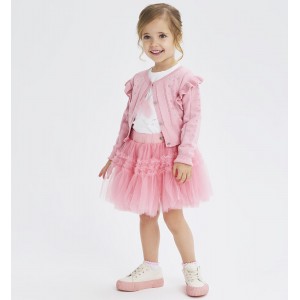 Compleu tricou si fusta din tull pentru fetite, Sarabanda, 0.8238PV24RZ Compleu tricou si fusta din tull pentru fetite, Sarabanda, 0.8238PV24RZ