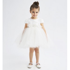 Rochie eleganta din tull pentru fete, Sarabanda, 0.8259PV24ALB Rochie eleganta din tull pentru fete, Sarabanda, 0.8259PV24ALB