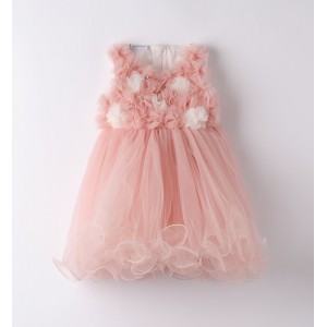 Rochie eleganta din tull pentru fete, Sarabanda, 0.8262PV24RZ Rochie eleganta din tull pentru fete, Sarabanda, 0.8262PV24RZ