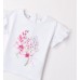 Tricou cu imprimeu floral pentru fete, Sarabanda, 0.8302PV24ALB