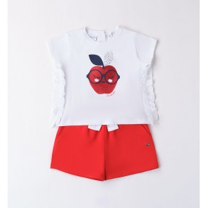 Compleu tricou si pantaloni scurti pentru fete, Sarabanda, 0.8361PV24RO Compleu tricou si pantaloni scurti pentru fete, Sarabanda, 0.8361PV24RO