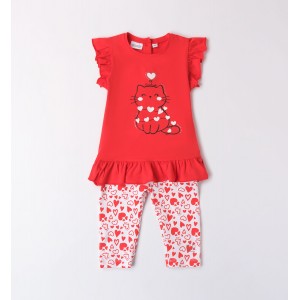 Compleu tricou si pantaloni trei sferturi pentru fete, Sarabanda, 0.8380PV24RO Compleu tricou si pantaloni trei sferturi pentru fete, Sarabanda, 0.8380PV24RO