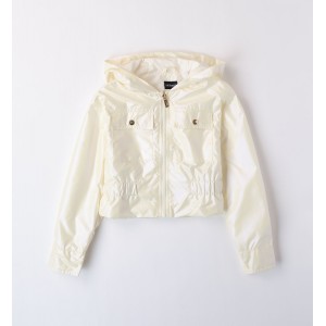 Jachetă fete Sarabanda din fâș cu glugă și căptușeală din jerse, 0.8449PV24BJ