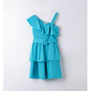 Rochie cu umar gol pentru fete, Sarabanda, 0.8570PV24TU Rochie cu umar gol pentru fete, Sarabanda, 0.8570PV24TU