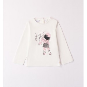 Bluza cu imprimeu si strasuri pentru fete, Sarabanda, 0.A292TI24ALB