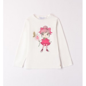 Bluza cu imprimeu si strasuri pentru fete, Sarabanda, 0.A309TI24ALB