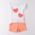 Set de vară fete Sarabanda din bumbac elastic cu inimioare, 0.B349PV25PO