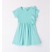 Rochie fetiță Sarabanda turcoaz din bumbac elastic cu volan decorativ, 0.B231PV25TU