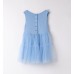 Rochie fetiță Sarabanda din tulle bleu cu design elegant și închidere la spate, 0.B338PV25BL