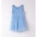 Rochie fetiță Sarabanda din tulle bleu cu design elegant și închidere la spate, 0.B338PV25BL