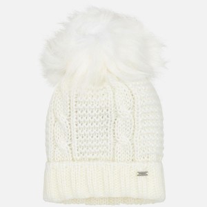 Caciula pompon fetita, Mayoral, 10706TI19ALB Caciula pompon fetita, Mayoral, 10706TI19ALB