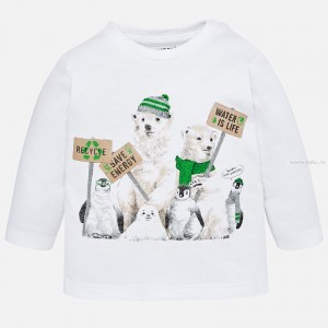 Bluza maneca lunga bebe baiat, Mayoral, 2022TI18ALB